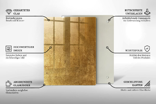 Copri piano induzione Sfondo texture oro