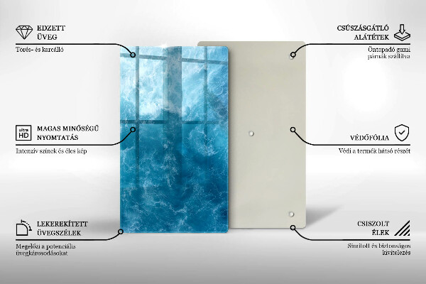 Copri piano induzione Acqua blu