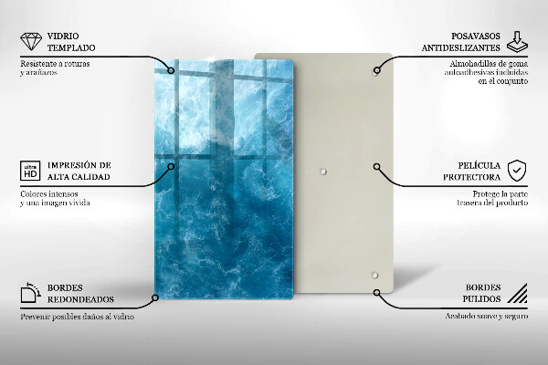 Copri piano induzione Acqua blu