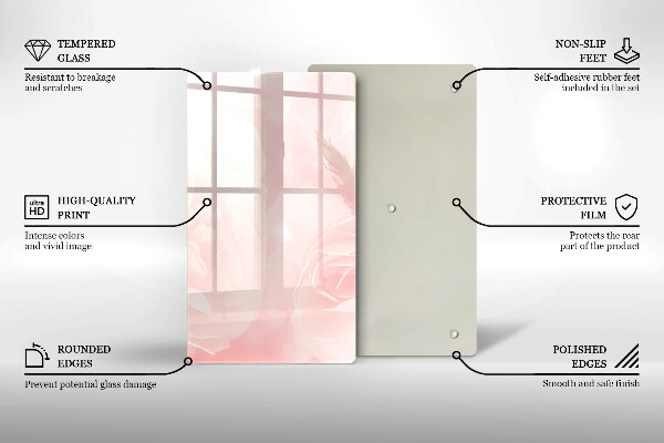 Copri piano induzione Sfondo di rose pastello