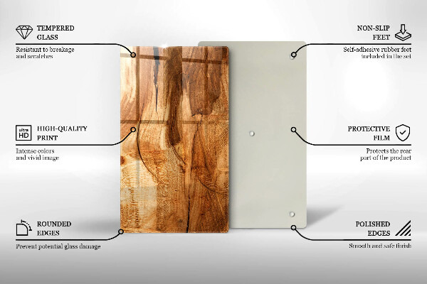 Copri piano induzione Struttura della tavola di legno