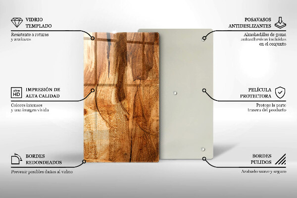 Copri piano induzione Struttura della tavola di legno