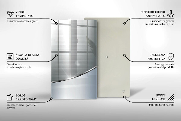 Copri piano induzione Modello di astrazione in metallo