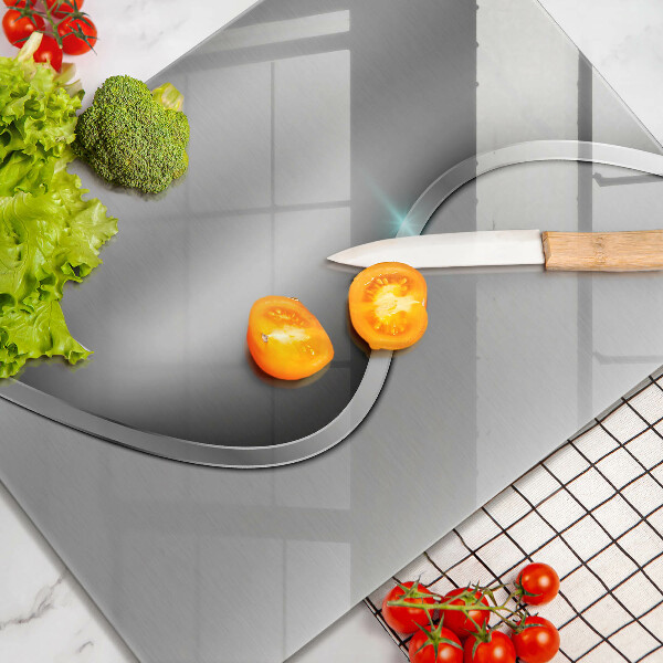 Copri fornello cucina Metallo argentato astratto