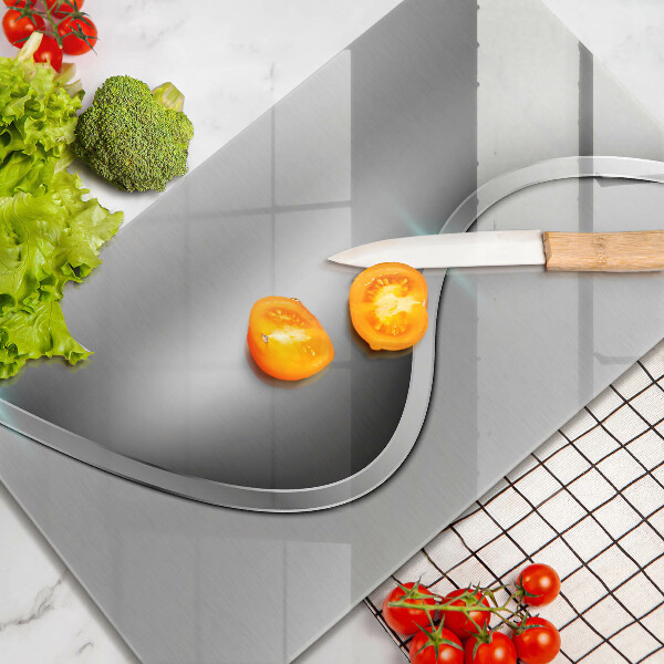 Copri fornello cucina Metallo argentato astratto