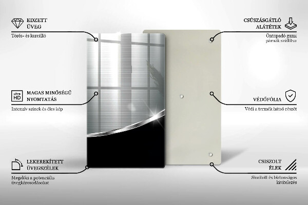 Copri fornello cucina Astrazione con metallo