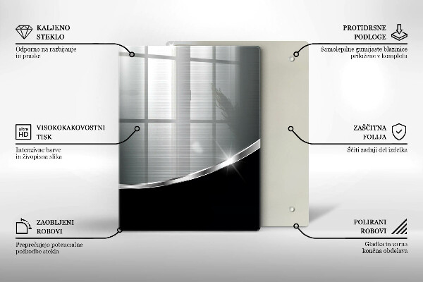 Copri fornello cucina Astrazione con metallo