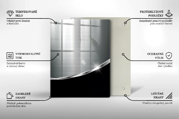 Copri fornello cucina Astrazione con metallo