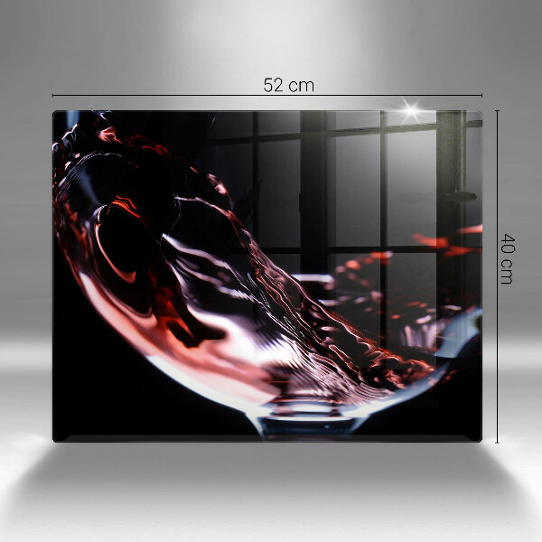 Copri piano cottura Un bicchiere di vino rosso