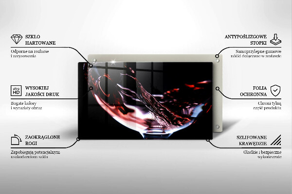 Copri piano cottura Un bicchiere di vino rosso