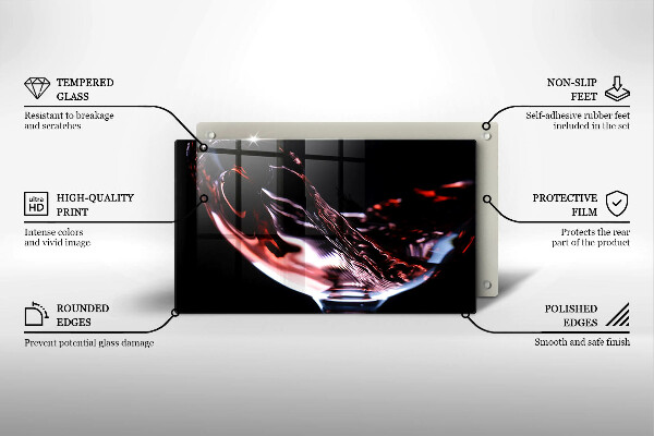 Copri piano cottura Un bicchiere di vino rosso