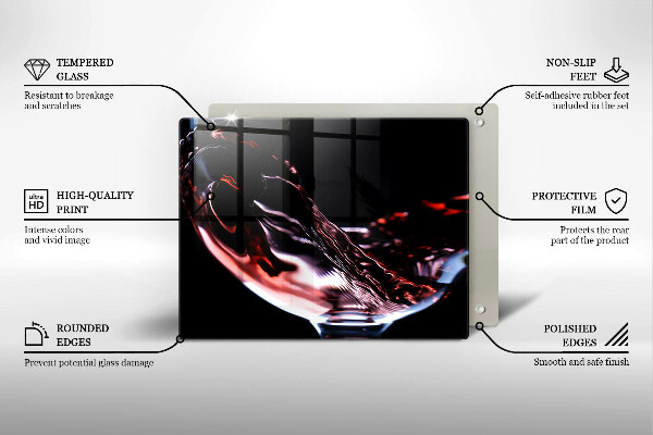 Copri piano cottura Un bicchiere di vino rosso