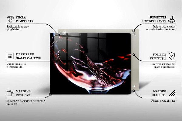 Copri piano cottura Un bicchiere di vino rosso