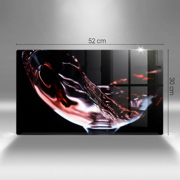 Copri piano cottura Un bicchiere di vino rosso