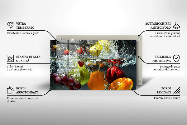 Copri piano cottura Frutta succosa in acqua