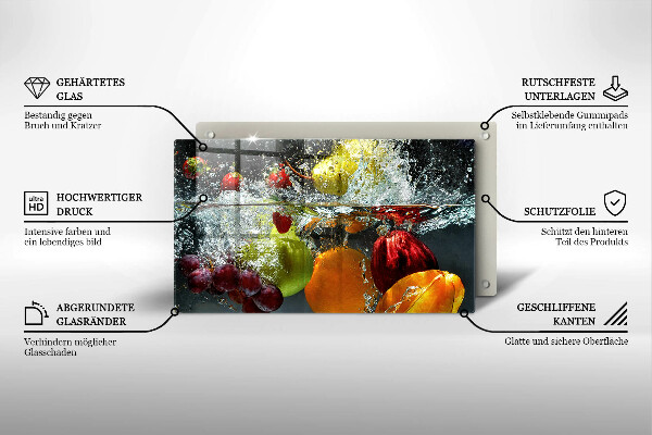 Copri piano cottura Frutta succosa in acqua