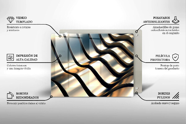 Copri piano cottura Forme metalliche 3D