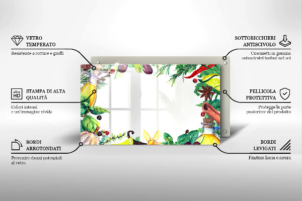 Copri piano induzione Cibo dipinto