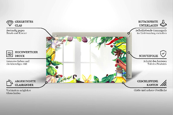 Copri piano induzione Cibo dipinto