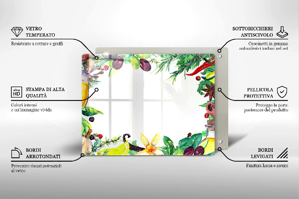 Copri piano induzione Cibo dipinto