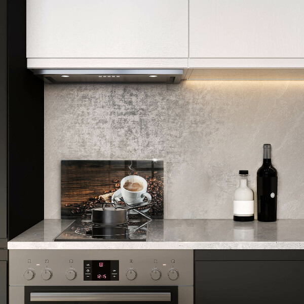 Copri piano induzione Tazza e chicchi di caffè