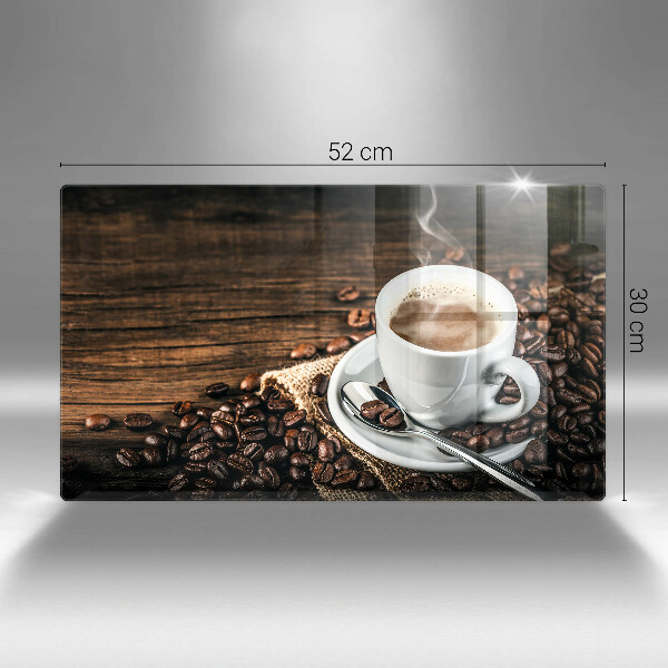 Copri piano induzione Tazza e chicchi di caffè