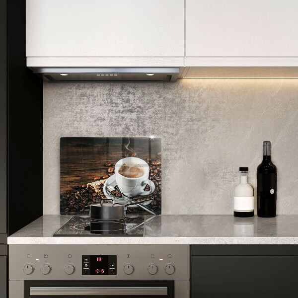 Copri piano induzione Tazza e chicchi di caffè