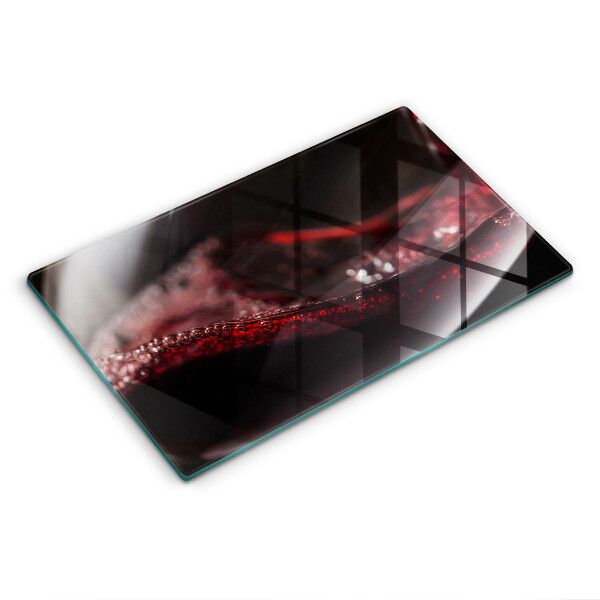 Copri piano induzione Vino rosso in un bicchiere