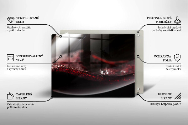 Copri piano induzione Vino rosso in un bicchiere