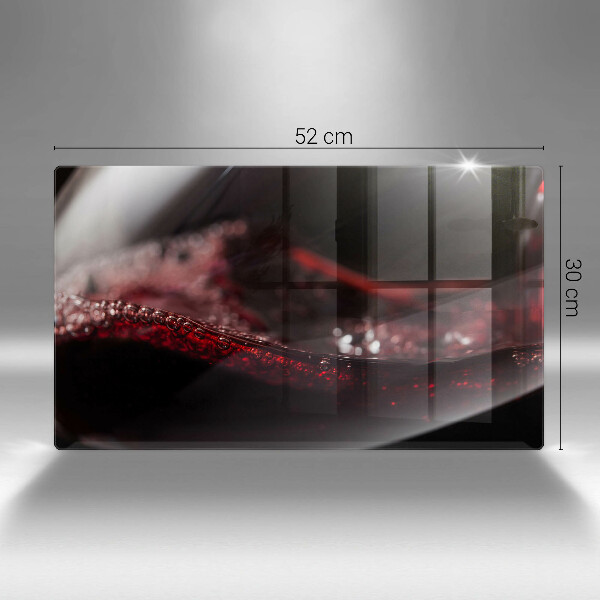 Copri piano induzione Vino rosso in un bicchiere