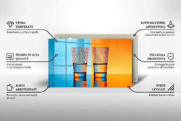 Copri piano induzione Due bicchieri d'acqua
