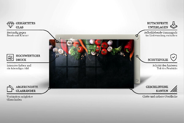 Copri piano induzione Verdure colorate