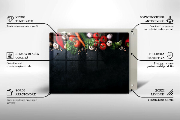 Copri piano induzione Verdure colorate