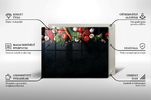 Copri piano induzione Verdure colorate