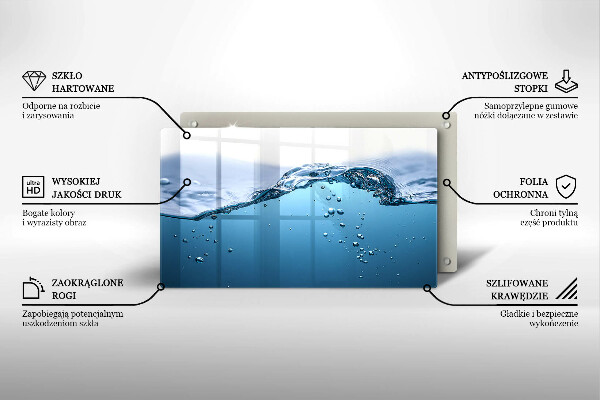 Copri piano induzione Acqua blu