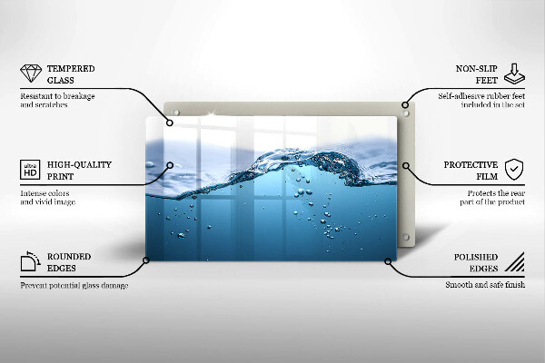 Copri piano induzione Acqua blu