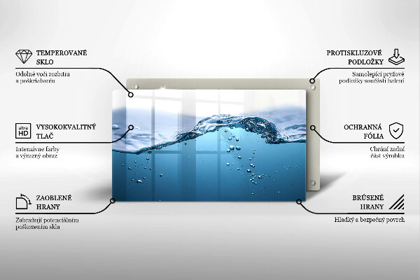 Copri piano induzione Acqua blu