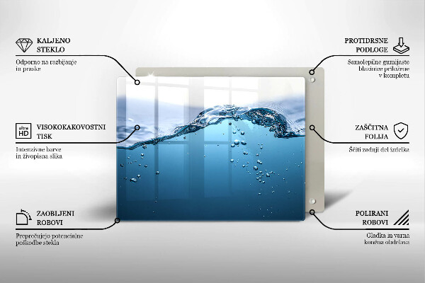 Copri piano induzione Acqua blu