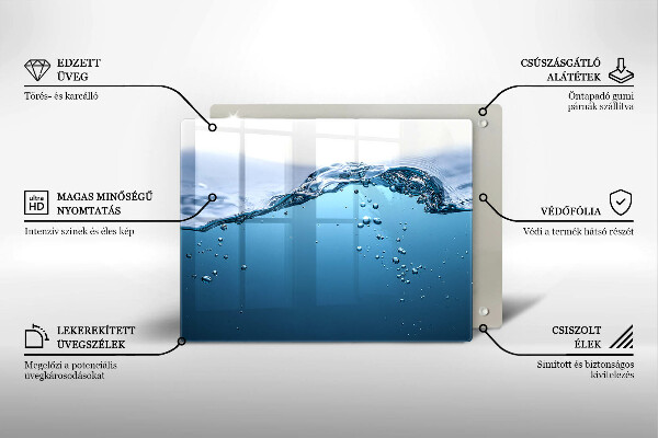 Copri piano induzione Acqua blu