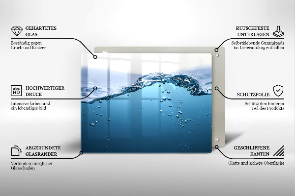 Copri piano induzione Acqua blu