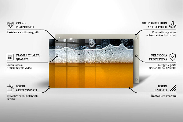 Copri piano induzione Bevi schiuma di birra