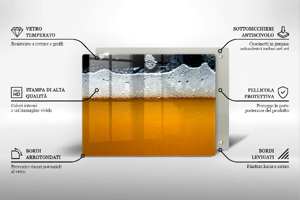 Copri piano induzione Bevi schiuma di birra