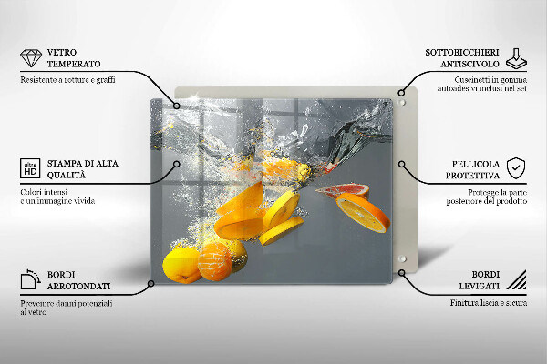 Copri piano induzione Limoni in acqua