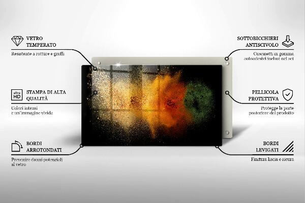 Copri piano induzione Spezie colorate