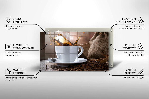 Copri piano cottura Tazza e chicchi di caffè