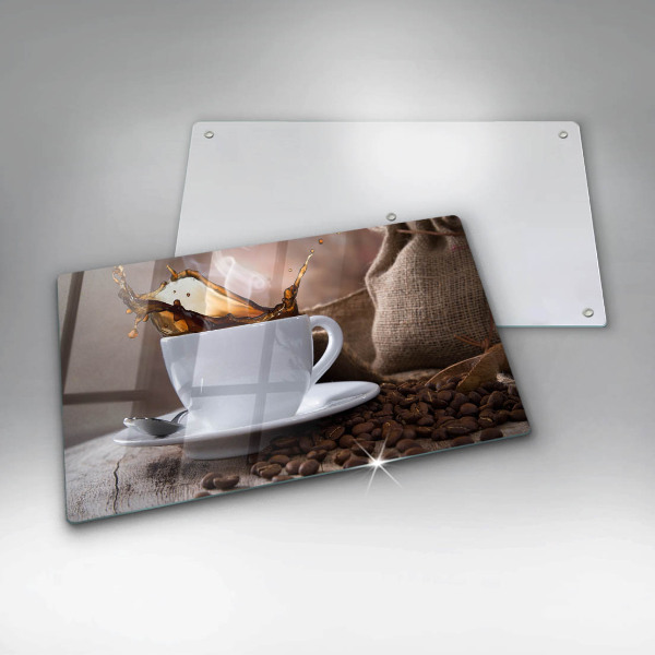 Copri piano cottura Tazza e chicchi di caffè