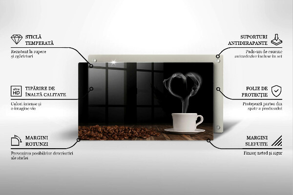 Copri piano cottura Cuore della tazza di caffè