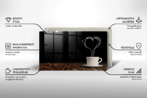Copri piano cottura Cuore della tazza di caffè