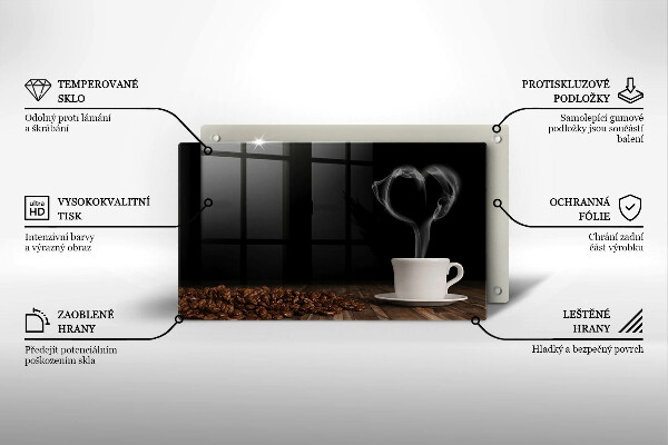 Copri piano cottura Cuore della tazza di caffè