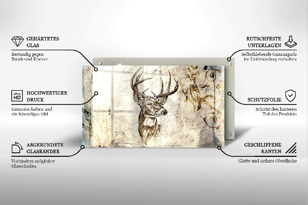 Copri piano cottura Illustrazione degli animali dei cervi